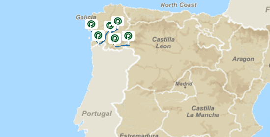 Map of Galician Routes