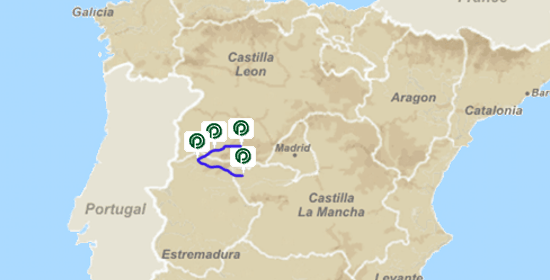 Map of Gredos National Reserve route