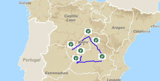 Map of Quijote route