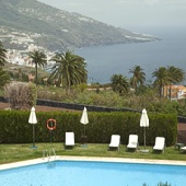Swimming pool and view at Parador de La Palma