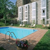 Swimming pool Parador of Monforte de Lemos in Galicia